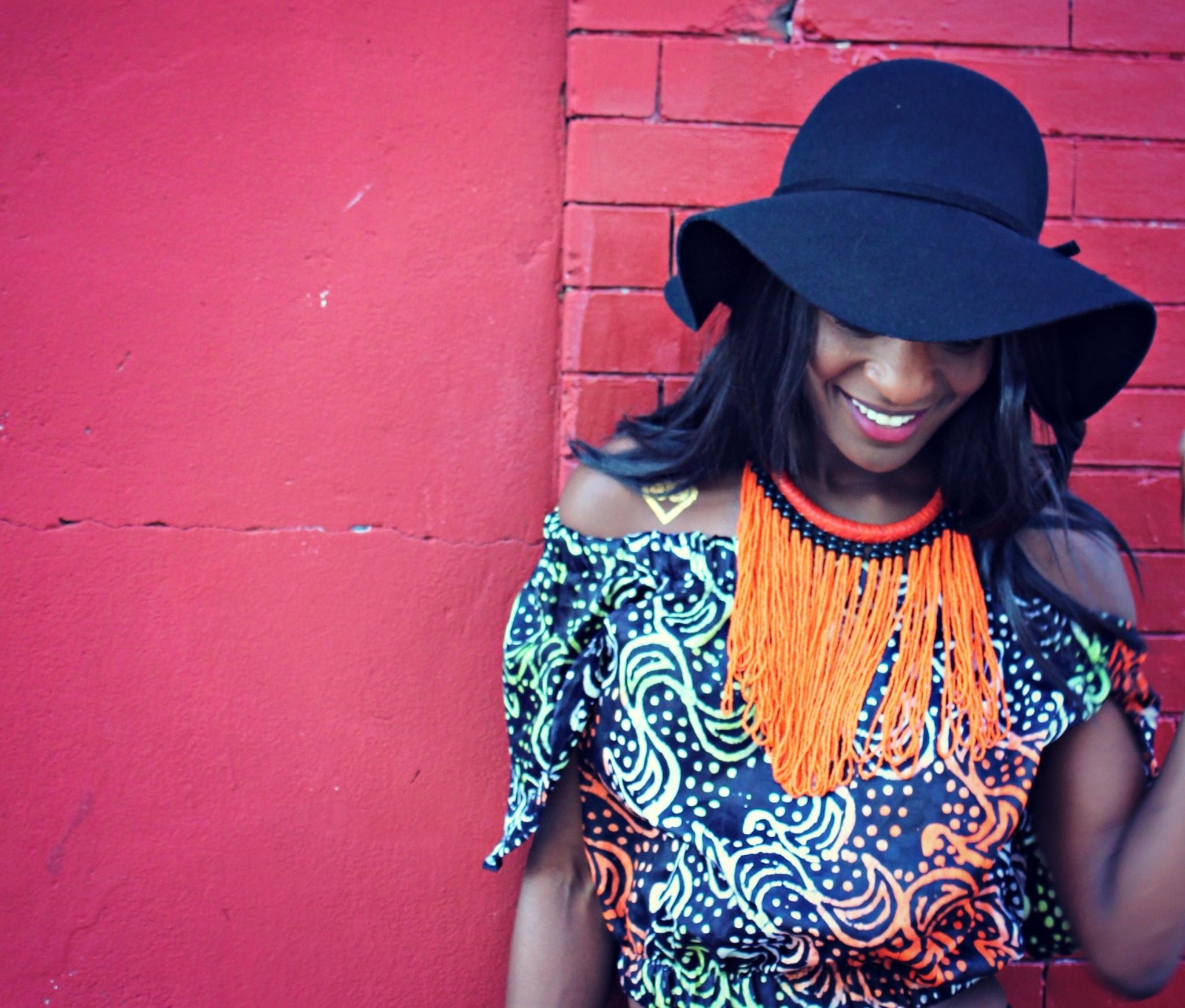 Ankara off-shoulder elastic-dress, African print dress, African